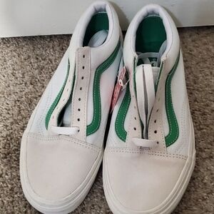 Vans White and Green